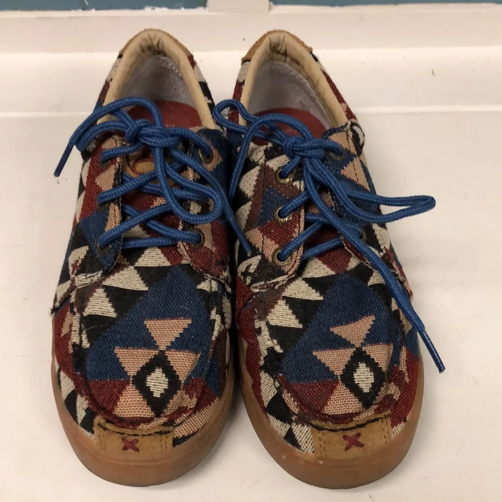 TWISTED X WOMEN'S MIDNIGHT SOUTHWESTERN LOPER‎ SHOES - MOC TOE 3.5M